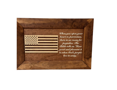 American Flag & Patriotism Decorative & Secure Wall-Mounted Gun Cabinet by Bellewood Designs - product image 3 for Resin Society