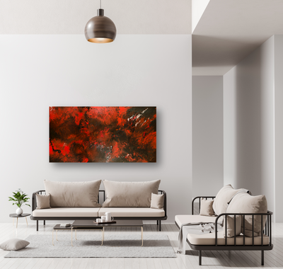 Red and Black Abstract Artist Enhanced Canvas Print by John Beard Collection - product image 3 for Resin Society