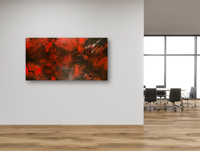 Red and Black Abstract Artist Enhanced Canvas Print by John Beard Collection - product image 4 for Resin Society