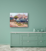 Repair Yard Artist Enhanced Canvas Print by John Beard Collection - product image 4 for Resin Society