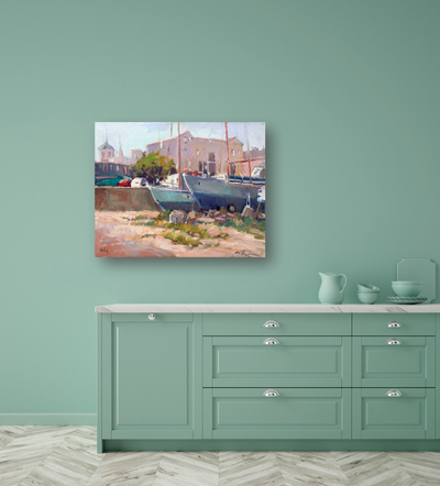Repair Yard Artist Enhanced Canvas Print by John Beard Collection - product image 4 for Resin Society