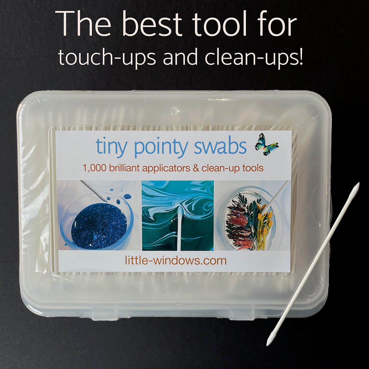Tiny Pointy Swabs - Box of 1,000! by Little Windows Brilliant Resin and Supplies - Resin Society