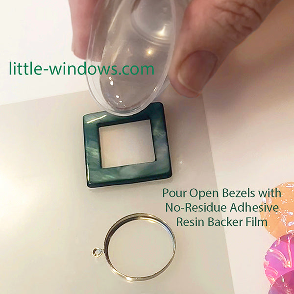 No-Residue Adhesive Resin Backer Film (12 sheets) detail image - Resin Society