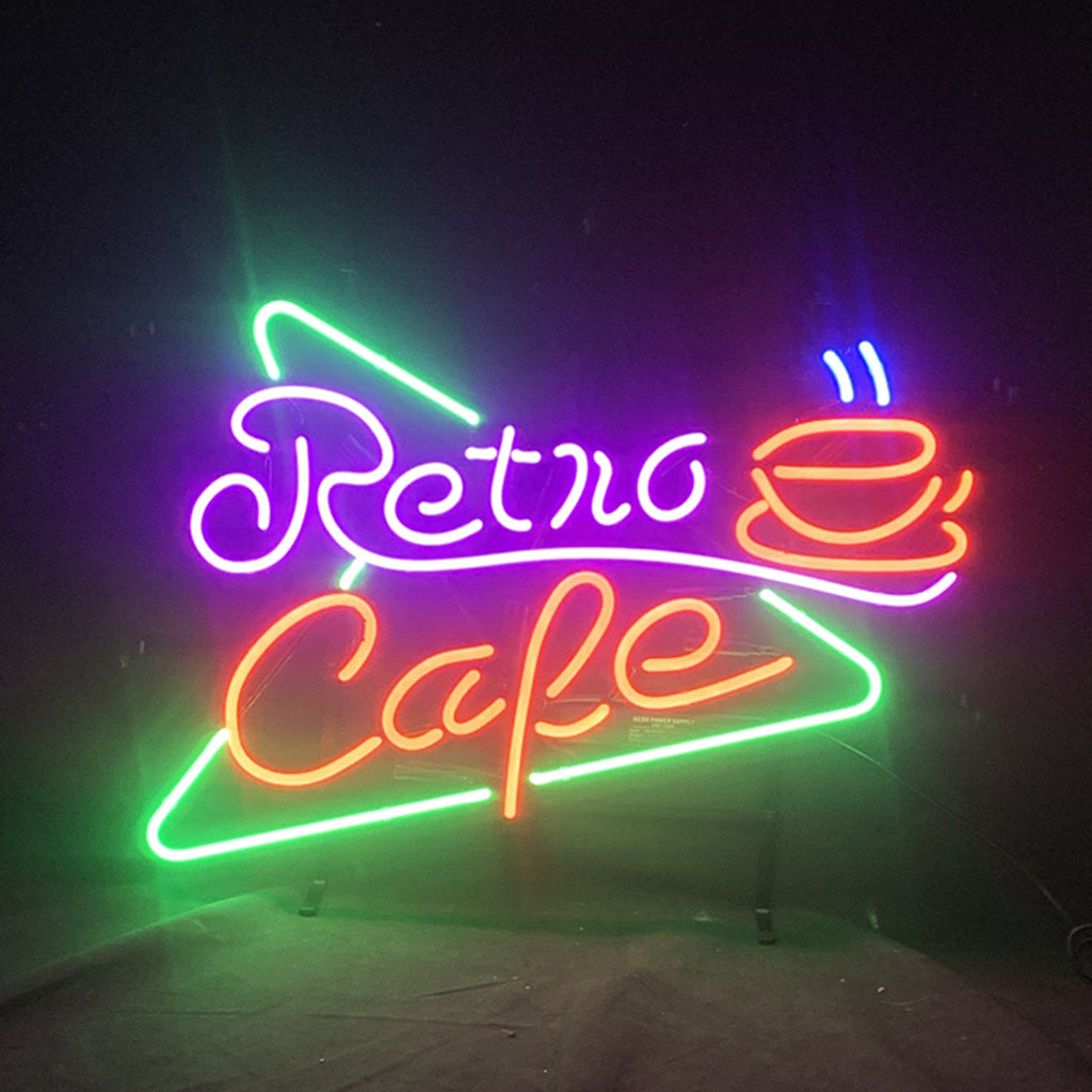 Retro Cafe Neon Light Sign by Neon Signs Land - main product image for Resin Society