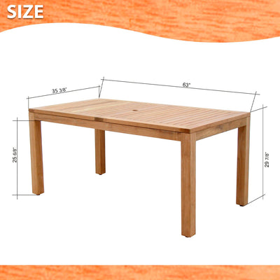 Rinjani Rectangular Table and 6 Chamonix Arm Chair by LifestyleGarden US - product image 5 for Resin Society