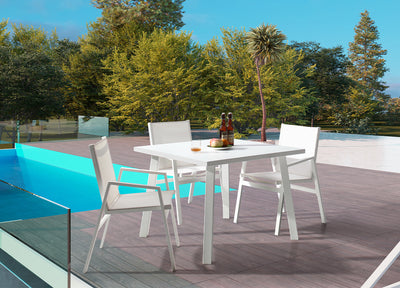 Rio Outdoor Square Dining Table detail image - Resin Society