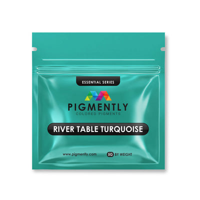 River Table Turquoise Epoxy Powder Pigment in vibrant blue-green shade
