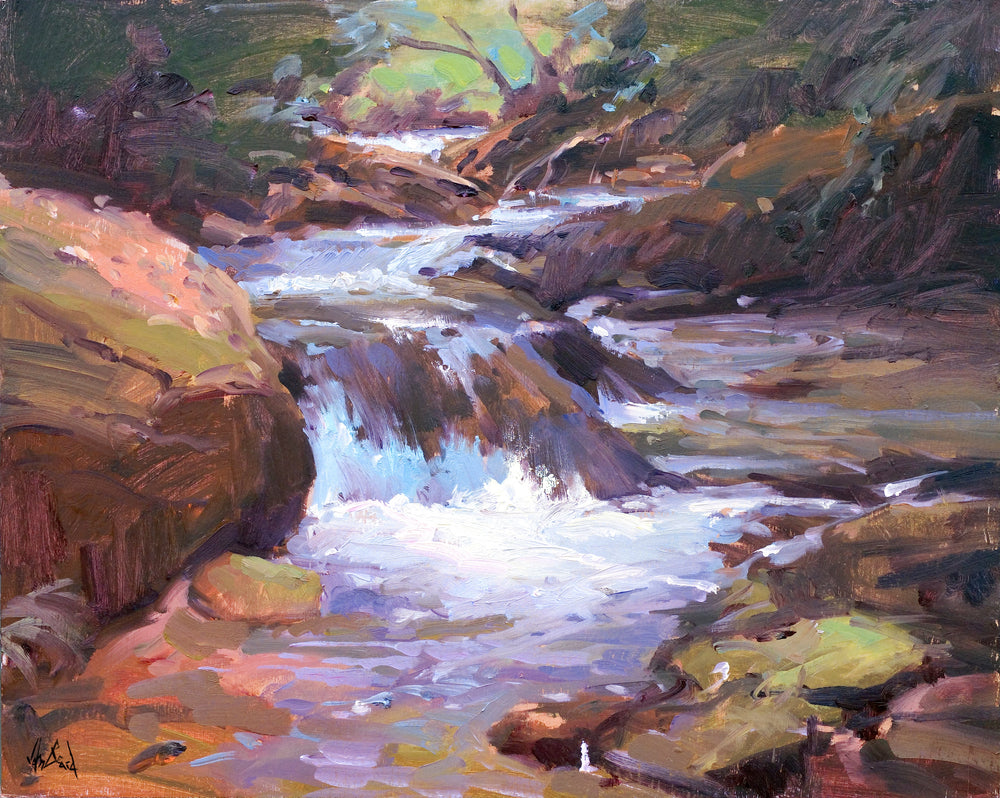 River Rapid Artist Enhanced Canvas Print by John Beard Collection - main product image for Resin Society