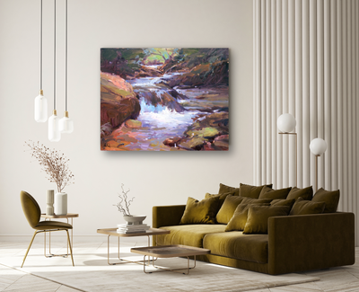 River Rapid Artist Enhanced Canvas Print by John Beard Collection - product image 4 for Resin Society