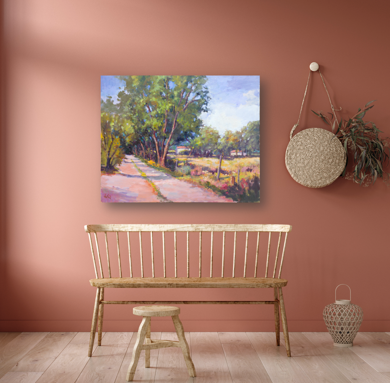 Roadside Trees Artist Enhanced Canvas Print by John Beard Collection - product image 3 for Resin Society