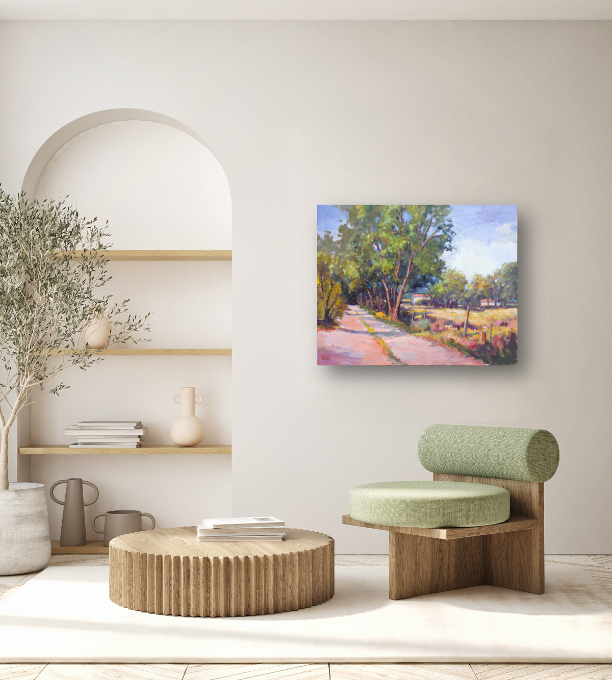 Roadside Trees Artist Enhanced Canvas Print by John Beard Collection - product image 4 for Resin Society
