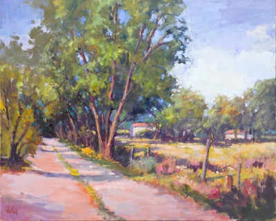 Roadside Trees Artist Enhanced Canvas Print by John Beard Collection - main product image for Resin Society