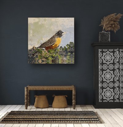 Robin Artist Enhanced Canvas Print by John Beard Collection - product image 3 for Resin Society