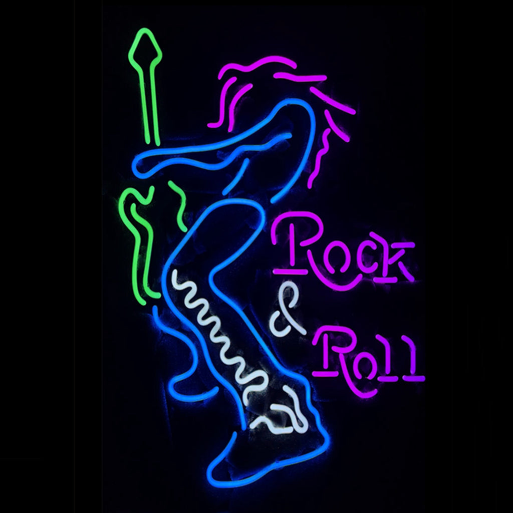Rock & Roll Guitar Singer Neon Signs by Neon Signs Land - main product image for Resin Society