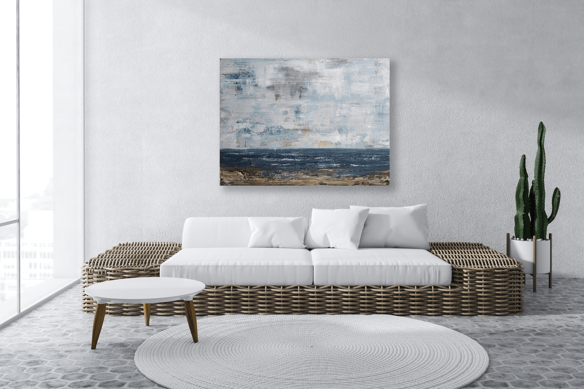 Rocky Shores Artist Enhanced Canvas Print by John Beard Collection - product image 2 for Resin Society