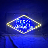 Rocky Water Mercantile Neon Sign Light by Neon Signs Land - main product image for Resin Society