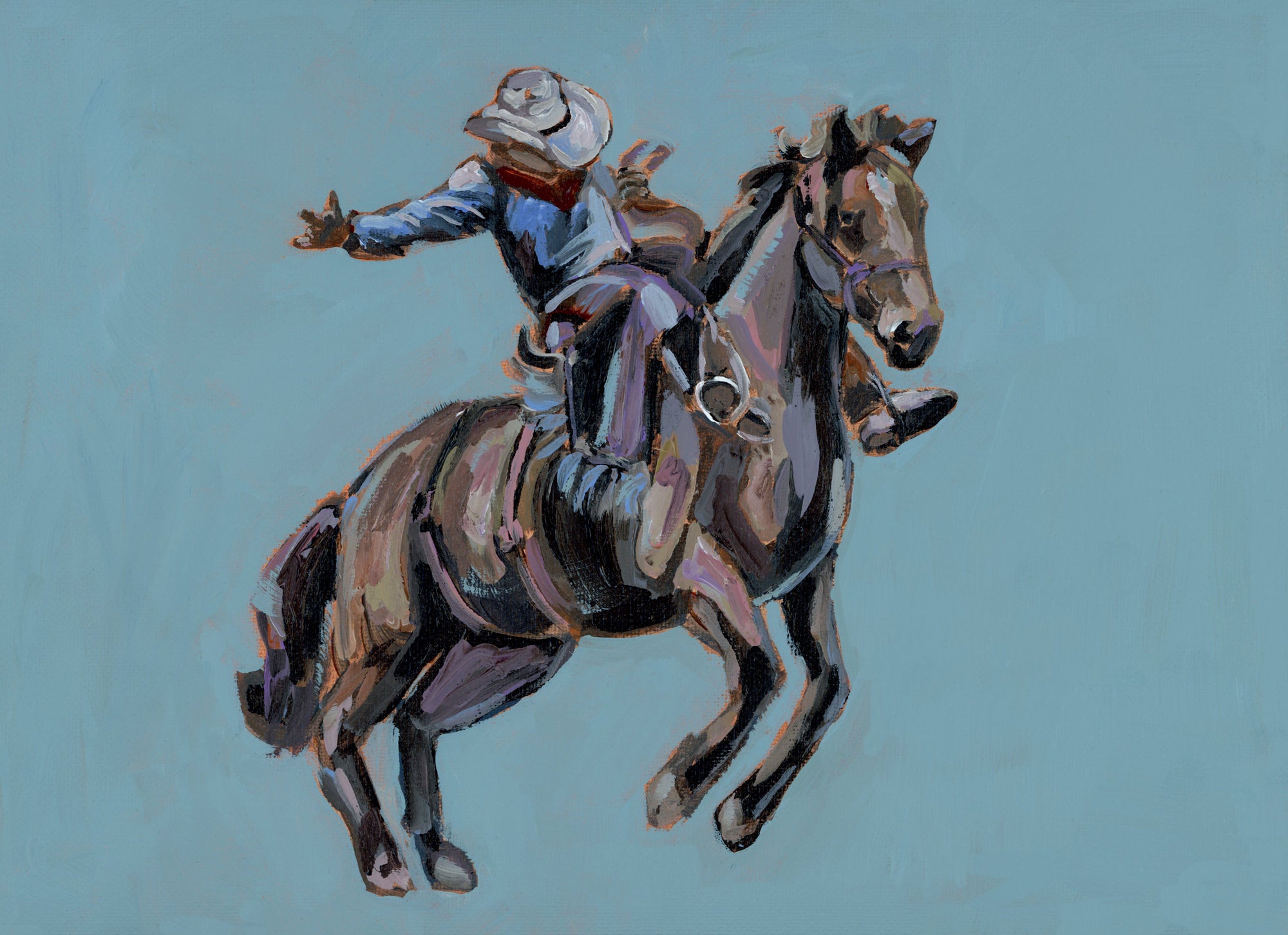 "Rodeo Cowboy" on canvas by Chelsea McShane Art - product image 2 for Resin Society