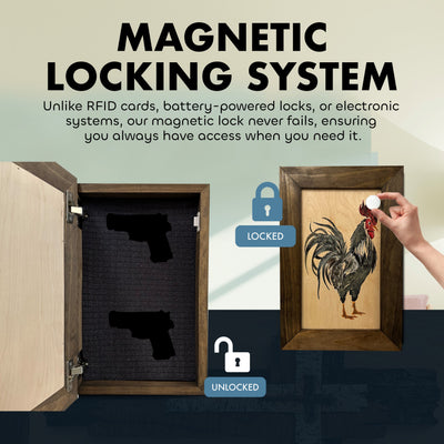 Farmhouse Rooster Gun Concealment Furniture by Bellewood Designs - product image 4 for Resin Society