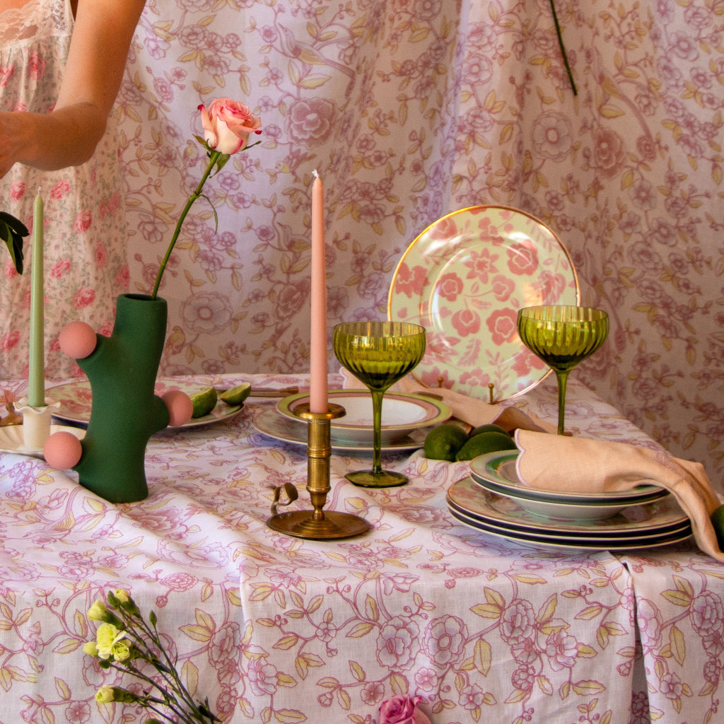 Extra Tall Rose Glow Taper Candle, 1 Case of 48 Packs (4 Candles per Pack)