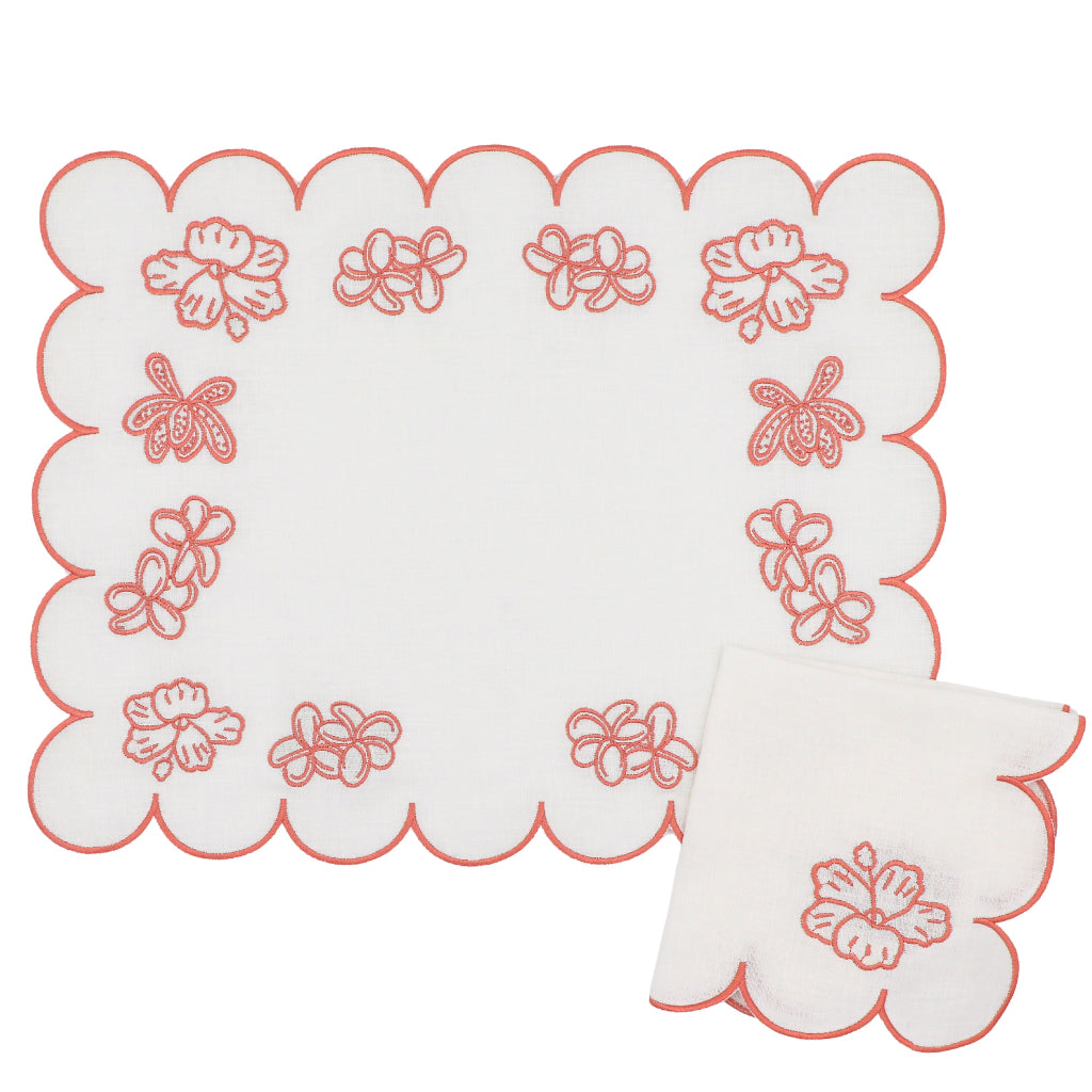 Rosette Ivory Napkin - Set of 4 by Ro'Table - product image 2 for Resin Society