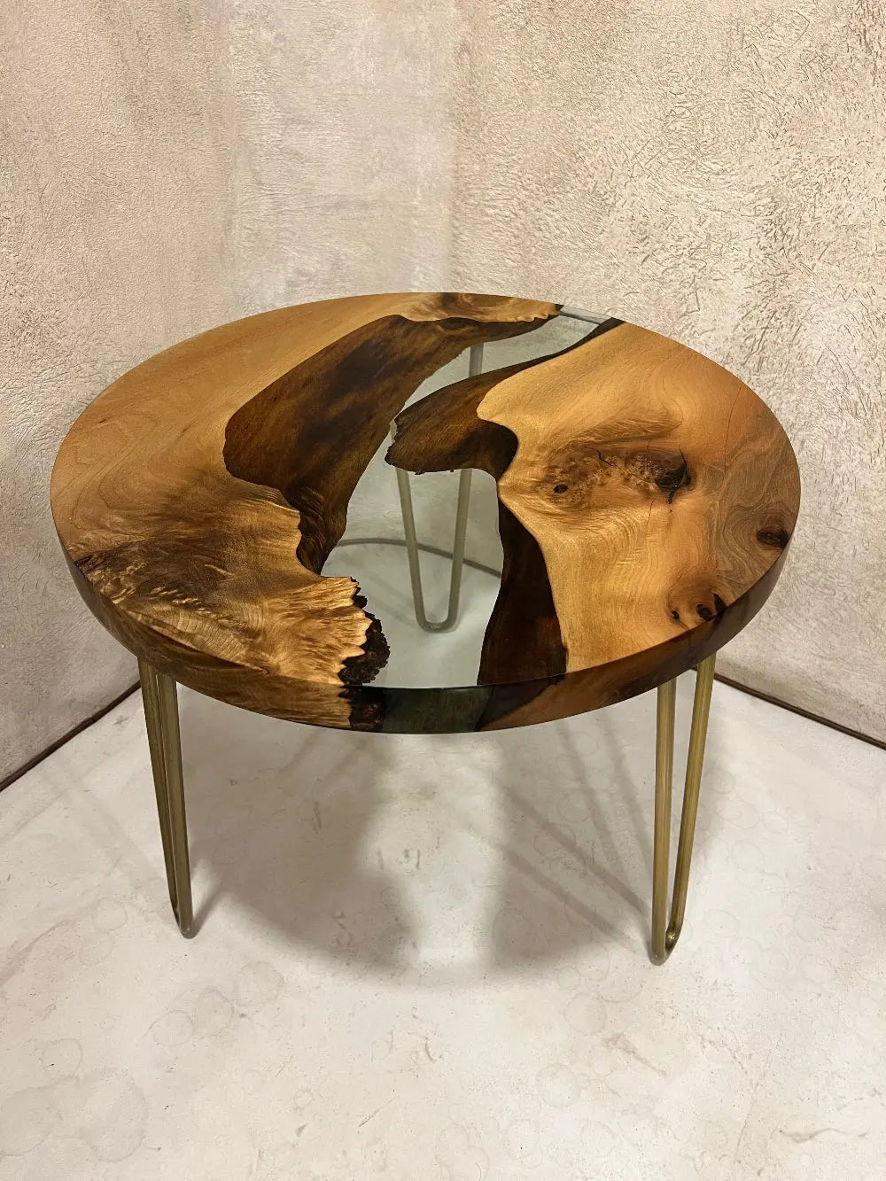 Round Side - End - Accent Table with Straight Edge by Gizz - product image 6 for Resin Society