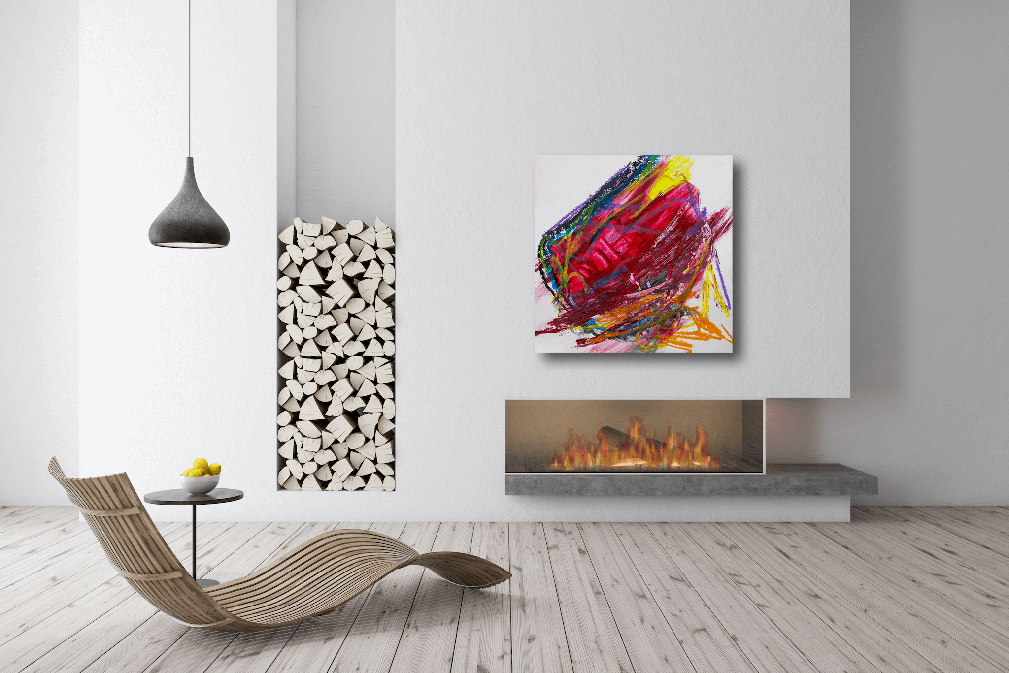 Ruby 48x48 Artist Enhanced Canvas Print