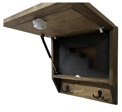 Rustic Mountain Welcome Wall-Mounted Gun Cabinet – Concealed Lockable by Bellewood Designs - product image 9 for Resin Society