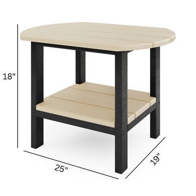 SoPoly 25 inch St. Simons Oval Side Table in multiple colors
