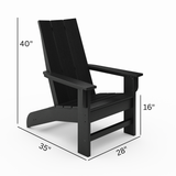 SoPoly Savannah Adirondack Chair in outdoor setting showing classic design and wide arms