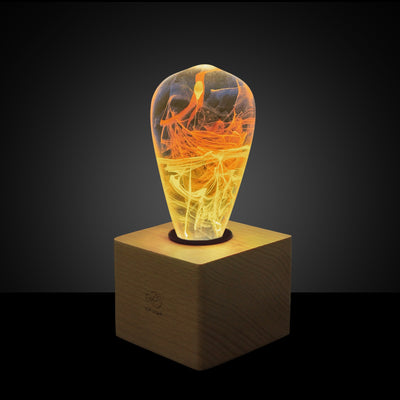 EP Light Sunset Resin Bulb Bundle showing three handcrafted resin LED bulbs with unique sunset-inspired designs