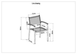 Orlando Rectangular Table and Vera Armchair Dining Set by LifestyleGarden US - product image 11 for Resin Society