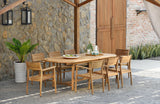 Julien FSC Certified Teak Wood Outdoor Patio Extendable Dining Set by LifestyleGarden US - product image 2 for Resin Society