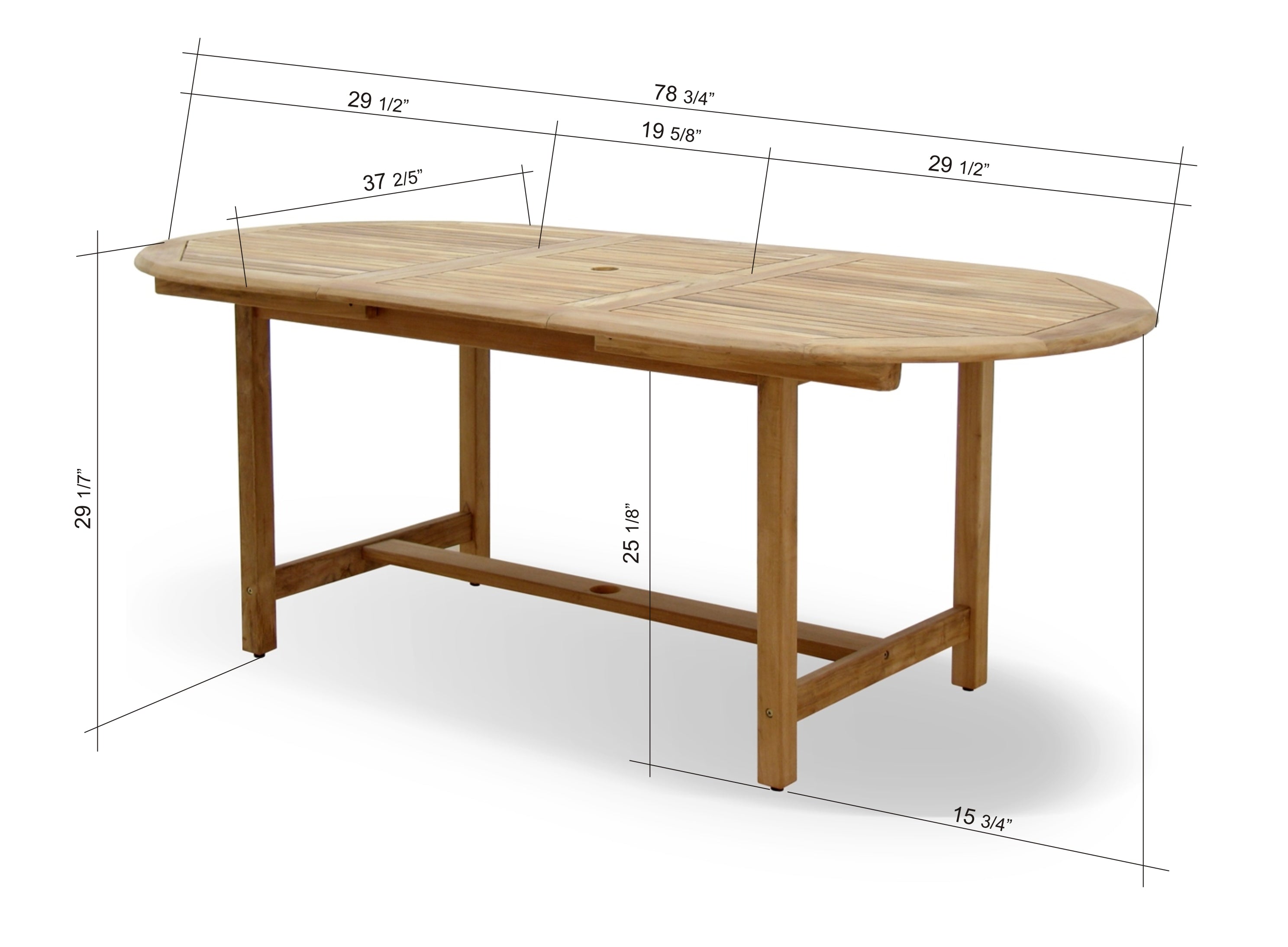 Julien FSC Certified Teak Wood Outdoor Patio Extendable Dining Set by LifestyleGarden US - product image 7 for Resin Society