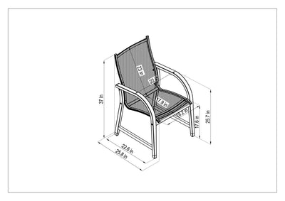Manhattan Black Armchair - 4 Piece by LifestyleGarden US - product image 8 for Resin Society