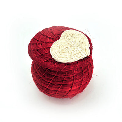 Red Tiny Basket with Love Heart by Mbare Ltd - main product image for Resin Society