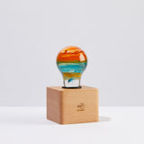 EP Light Solar System Resin Table Lamp in Modern and Vintage styles showing resin bulb and wooden bases