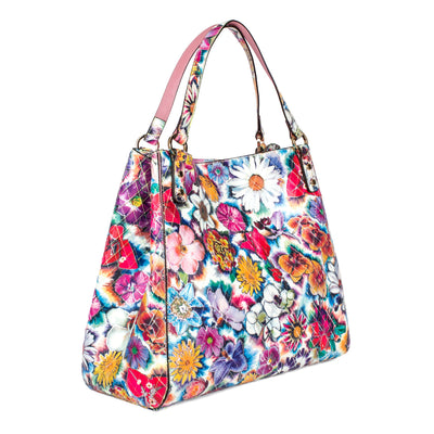 Large Floral Leather Tote Bag by Allysa Payne Beverly Hills - product image 3 for Resin Society