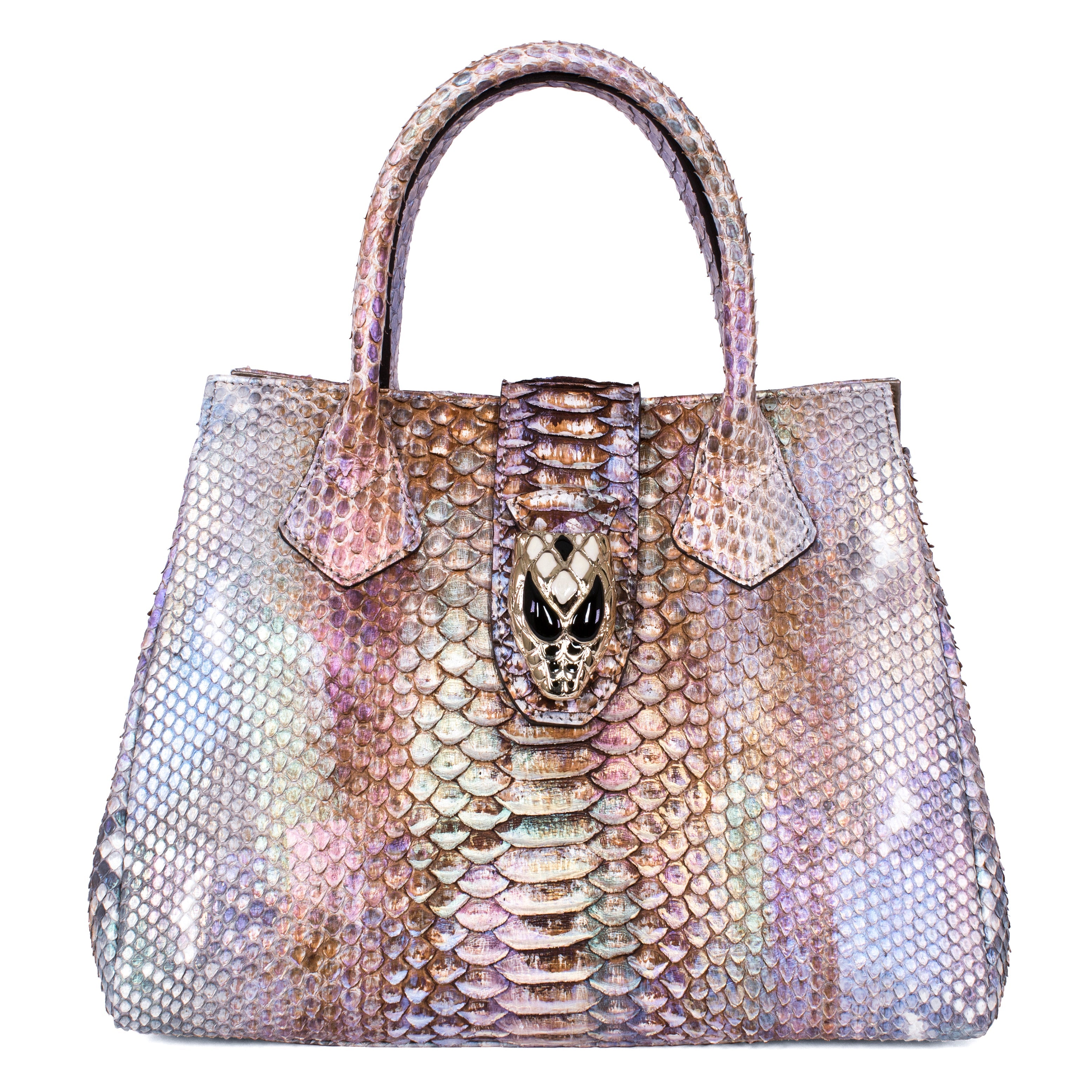 Iridescent Python Bag with Snake Head Accessory by Allysa Payne Beverly Hills - main product image for Resin Society