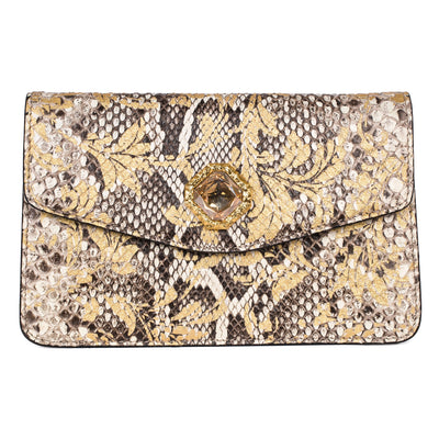 Arabesque Python Clutch With Custom Swarovski Stone by Allysa Payne Beverly Hills - product image 3 for Resin Society