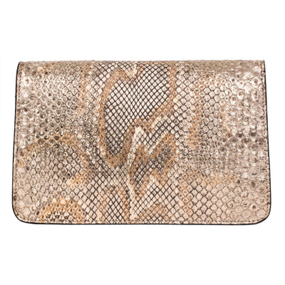 Silver and Gold Python Clutch With Swarovski Crystals by Allysa Payne Beverly Hills - product image 4 for Resin Society