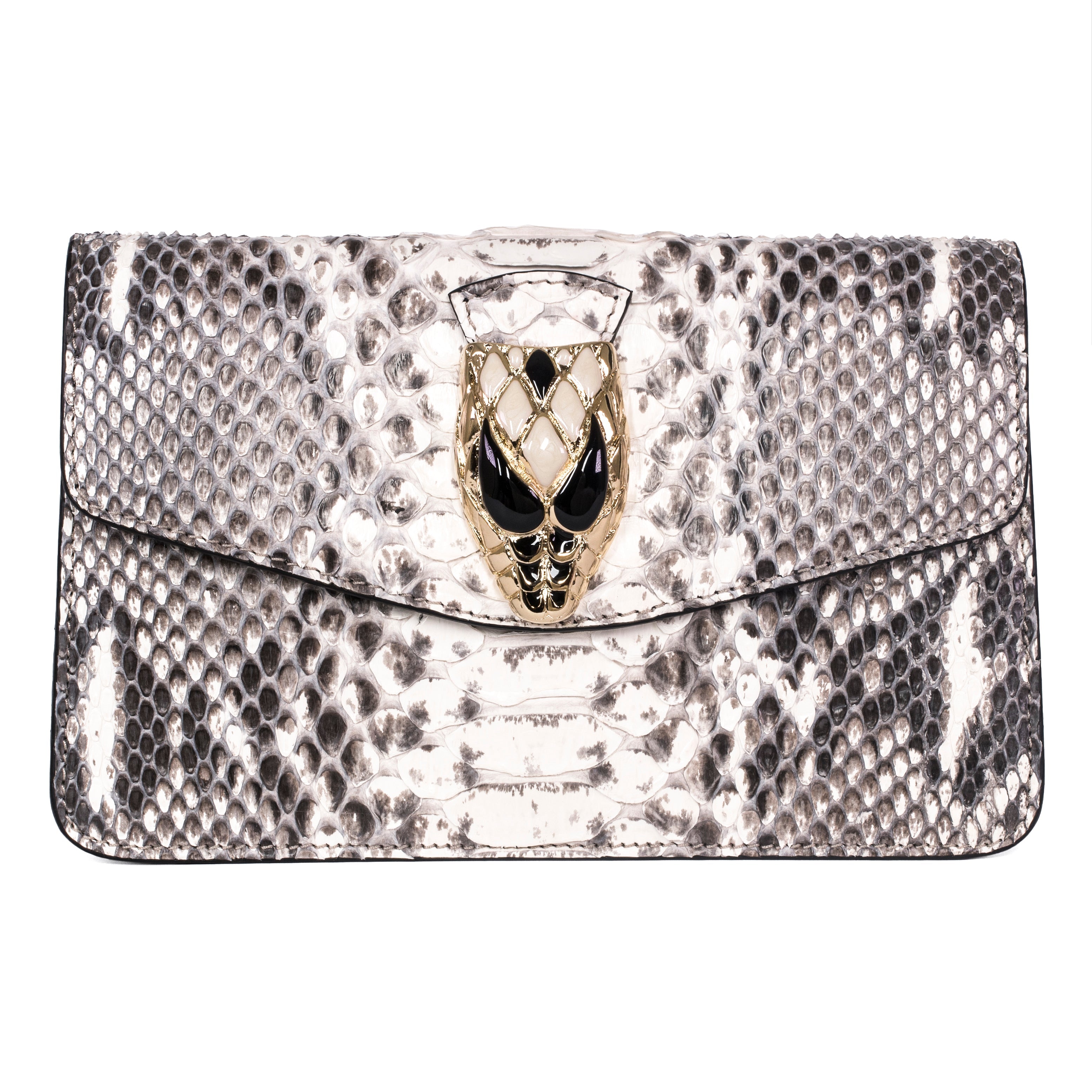 Natural Python Clutch With Snake Head by Allysa Payne Beverly Hills - product image 3 for Resin Society