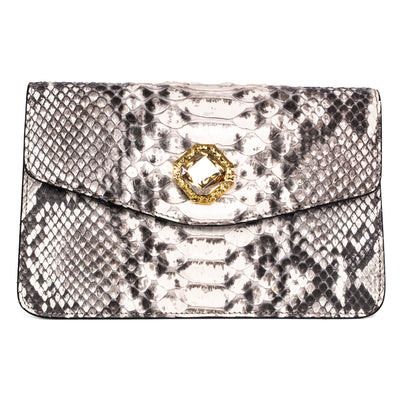 Natural Python Clutch With Custom Swarovski Stone by Allysa Payne Beverly Hills - product image 3 for Resin Society