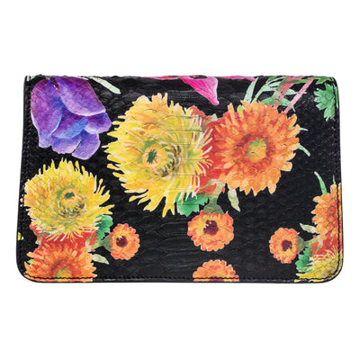 Custom Floral Black Python Clutch With Custom Swarovski Stone by Allysa Payne Beverly Hills - product image 4 for Resin Society