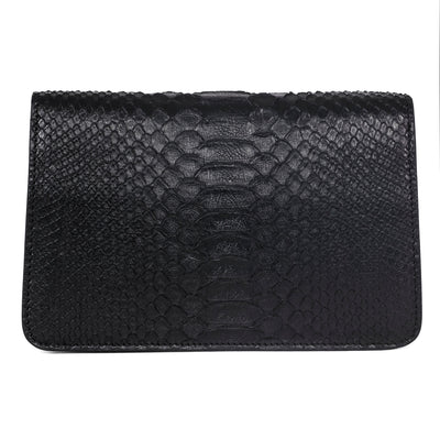 Black Python Clutch With Snake Head by Allysa Payne Beverly Hills - product image 4 for Resin Society