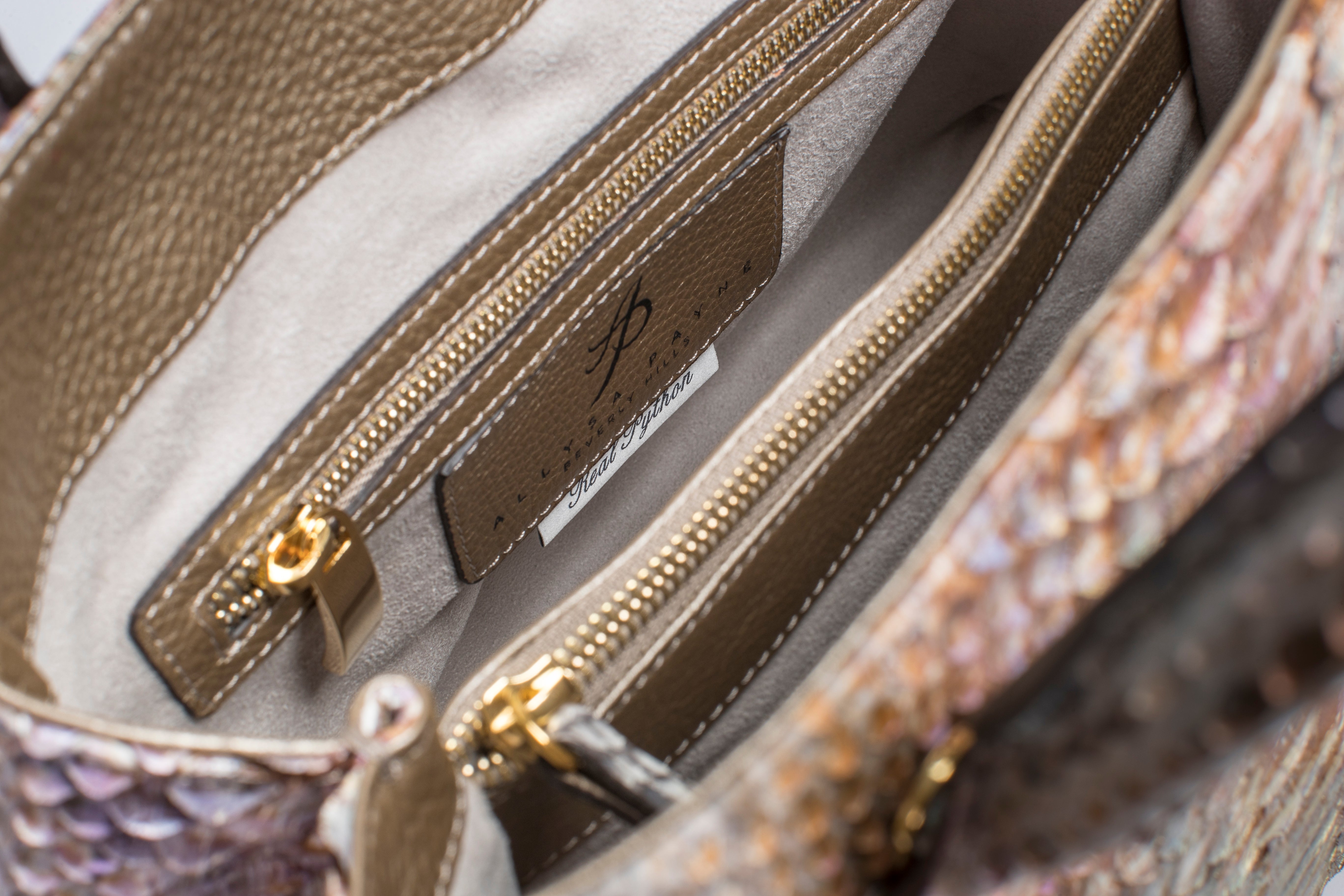 Iridescent Python Bag with Snake Head Accessory by Allysa Payne Beverly Hills - product image 9 for Resin Society