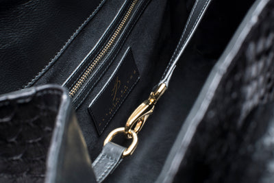 Large Black Python Shopper Bag by Allysa Payne Beverly Hills - product image 5 for Resin Society