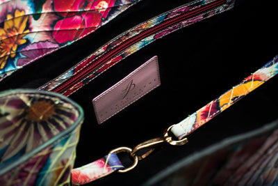 Large Floral Leather Tote Bag by Allysa Payne Beverly Hills - product image 7 for Resin Society
