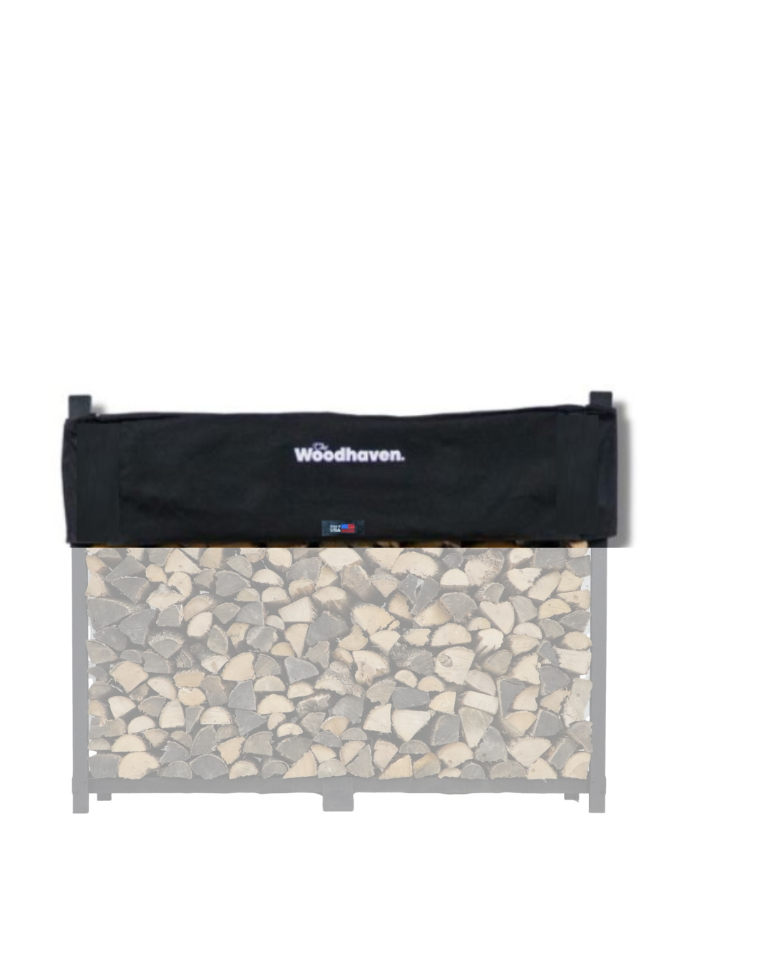 Woodhaven Standard Firewood Rack Seasoning Cover in various sizes