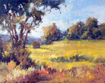 Sunlit Meadow Artist Enhanced Canvas Print by John Beard Collection - main product image for Resin Society