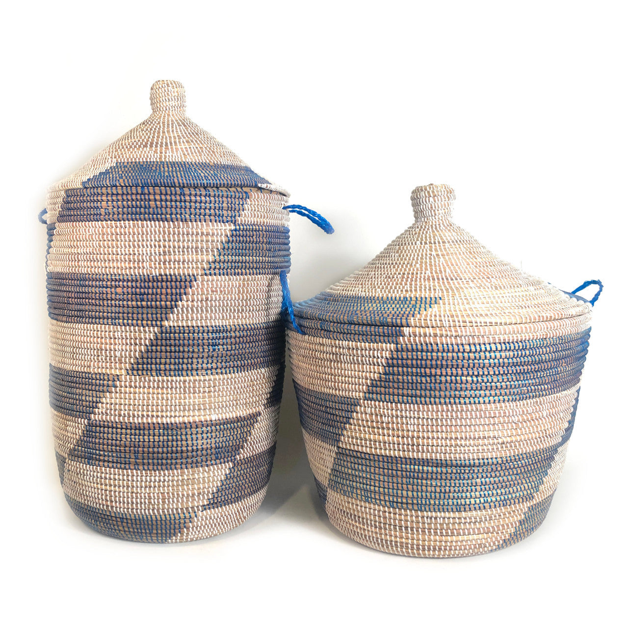 Low Storage Hamper Basket - Blue Stripe Design by Mbare Ltd - product image 2 for Resin Society